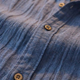 Pablo | Short Sleeve Men's Shirt with Crinkled Texture and Loose Fit | Summery