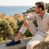 Pablo | Men's Summer Loafers with Perforated Design and Decorative Bow