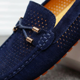 Pablo | Men's Summer Loafers with Perforated Design and Decorative Bow