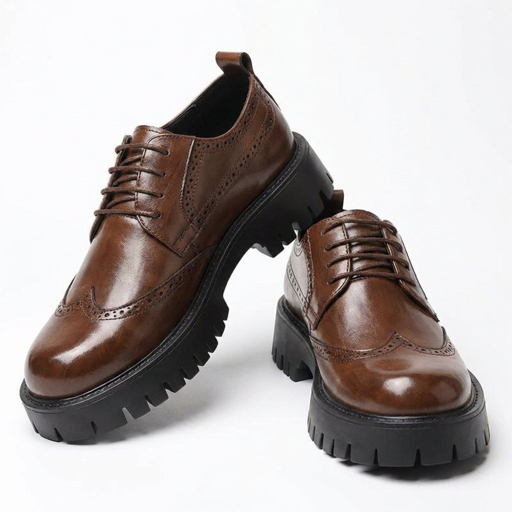 Patricio | Men's Brogue Shoes Featuring a Sturdy Thick Sole