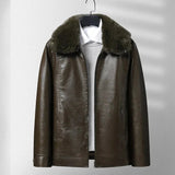Enhanced Warmth Fleece-Lined Leather Jacket