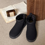 Saskia™ | Plush-Lined Slip-On Ankle Boots