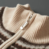Chic Cashmere Zip-Front Sweater
