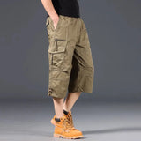 Cotton Long Cargo Shorts