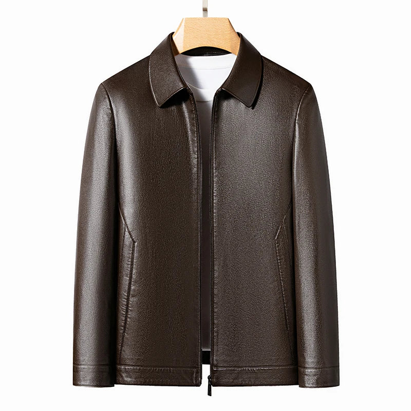 Stylish Men's Leather Coat