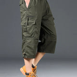 Cotton Long Cargo Shorts