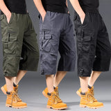 Cotton Long Cargo Shorts