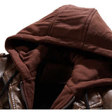 Hooded Leather Jacket