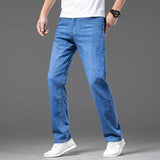 Relaxed Fit Straight Leg Denim Jeans