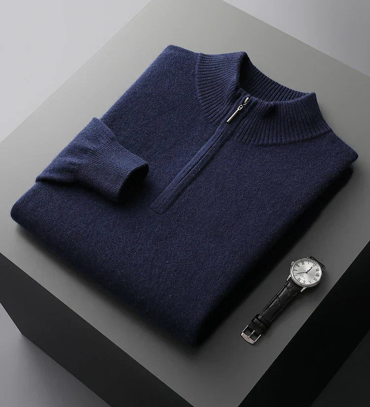 Florence Cashmere Zip-Up Sweater