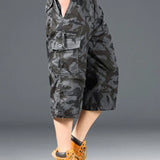 Cotton Long Cargo Shorts