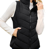 Ella™ | Quilted zip-up stand-collar puffer vest