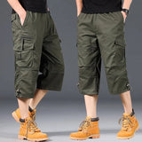Cotton Long Cargo Shorts