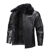 Enhanced Warmth Fleece-Lined Leather Jacket