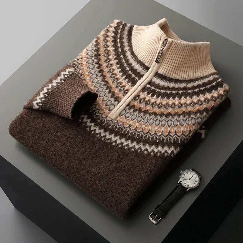 Chic Cashmere Zip-Front Sweater