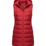 Sana™ | Hooded Longline Quilted Puffer Vest