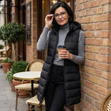 Sana™ | Hooded Longline Quilted Puffer Vest