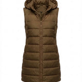Sana™ | Hooded Longline Quilted Puffer Vest