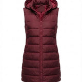 Sana™ | Hooded Longline Quilted Puffer Vest
