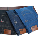 Relaxed Fit Straight Leg Denim Jeans