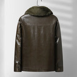 Enhanced Warmth Fleece-Lined Leather Jacket