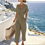 Wrap-Front Resort Style Jumpsuit