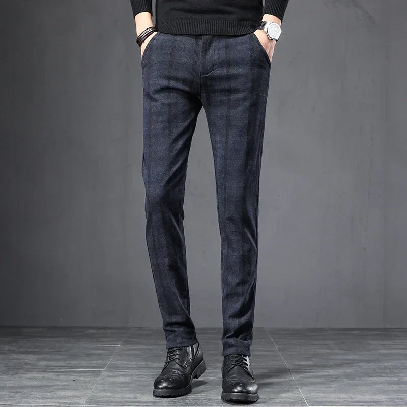 Relaxed Plaid Trousers