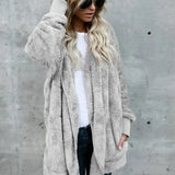 Evie™ | Plush Open-Front Teddy Cardigan