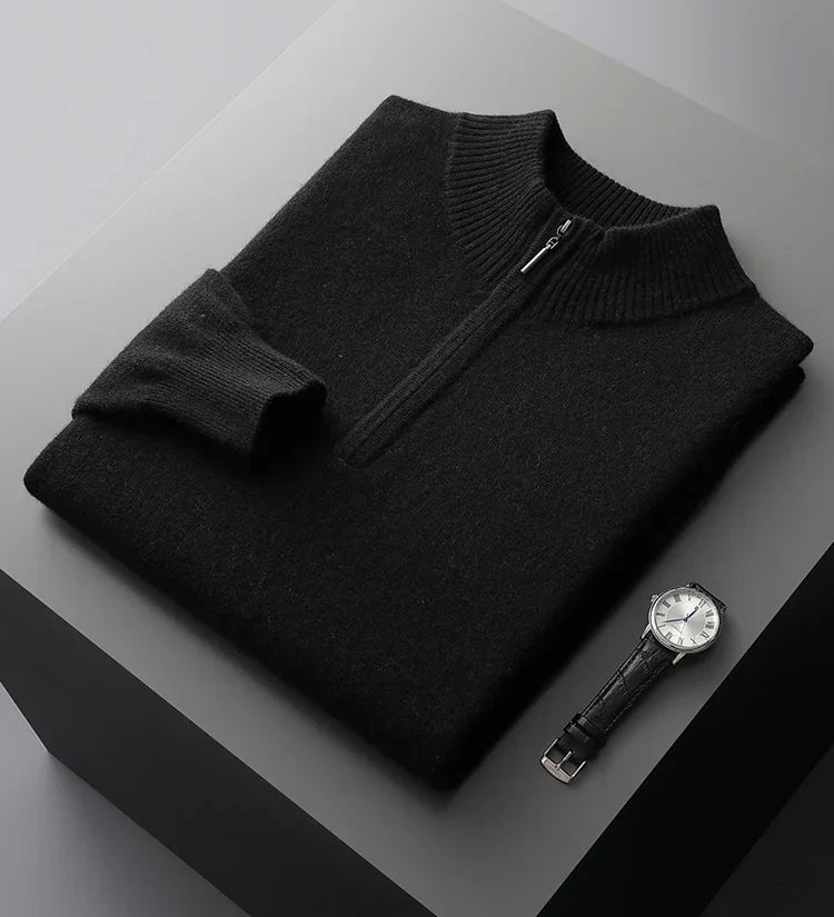 Florence Cashmere Zip-Up Sweater