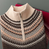 Chic Cashmere Zip-Front Sweater