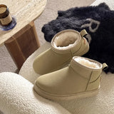 Saskia™ | Plush-Lined Slip-On Ankle Boots