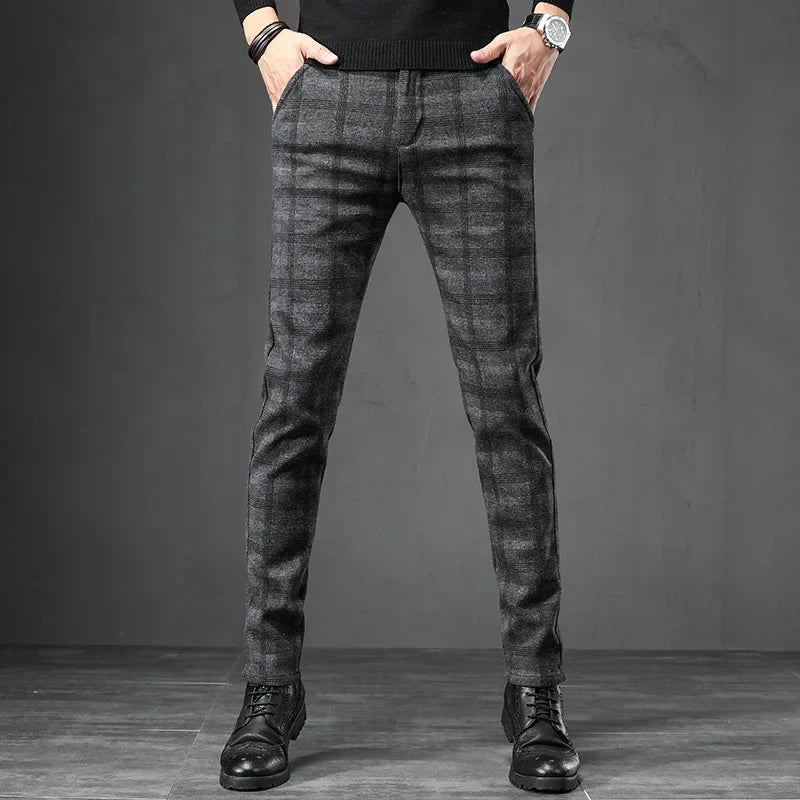 Relaxed Plaid Trousers