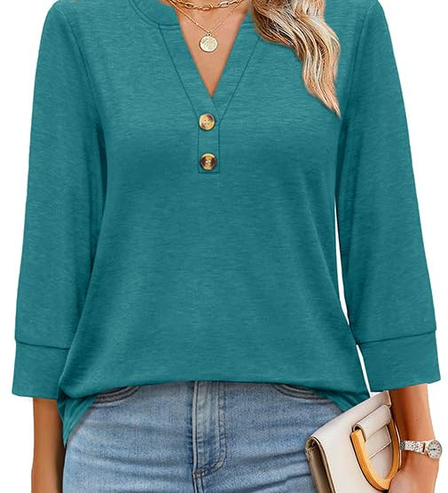 Floral Print Boho V-Neck Button Blouse