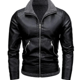 Chic Wool and Leather Coat