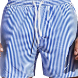 Relaxed Striped Swim Trunks