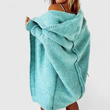 Carmina™ | Hooded Ribbed-Sleeve Oversized Cardigan