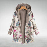Jannah™ | Floral-Print Sherpa-Lined Hooded Coat