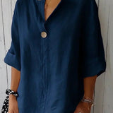 Relaxed V-Neck Blouse