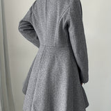 Talia™ | Waterfall Lapel A-Line Dress Coat
