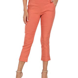 Cuffed-Hem High-Waist Tailored Cropped Pants