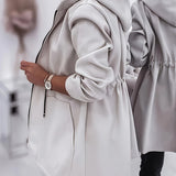 Valentina™ | Zip-Front Drawstring-Waist Hooded Parka Coat