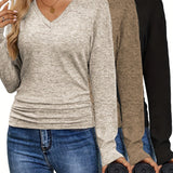 Maura™ | Soft and Stretchy V-Neck T-Shirt | 3-Pack Colors