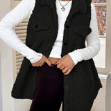 Ava™ | Sherpa Button-Front Longline Blazer