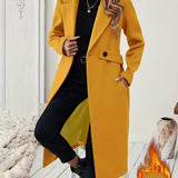 Mery™ | Notched-Lapel Button-Tab Tailored Coat
