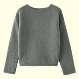 Mia™ | Fuzzy Oversized Boat-Neck Sweater