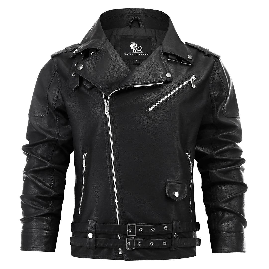 Contemporary Leather Biker Jacket