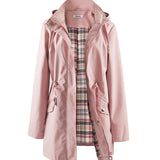 kouky™ | Waterproof Plaid-Lined Drawstring-Waist Parka Coat