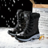 Cecilia™ | Faux-fur cuff lace-up mid-calf snow boots