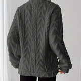 Charline™ | Textured Sherpa Half-Zip Pullover