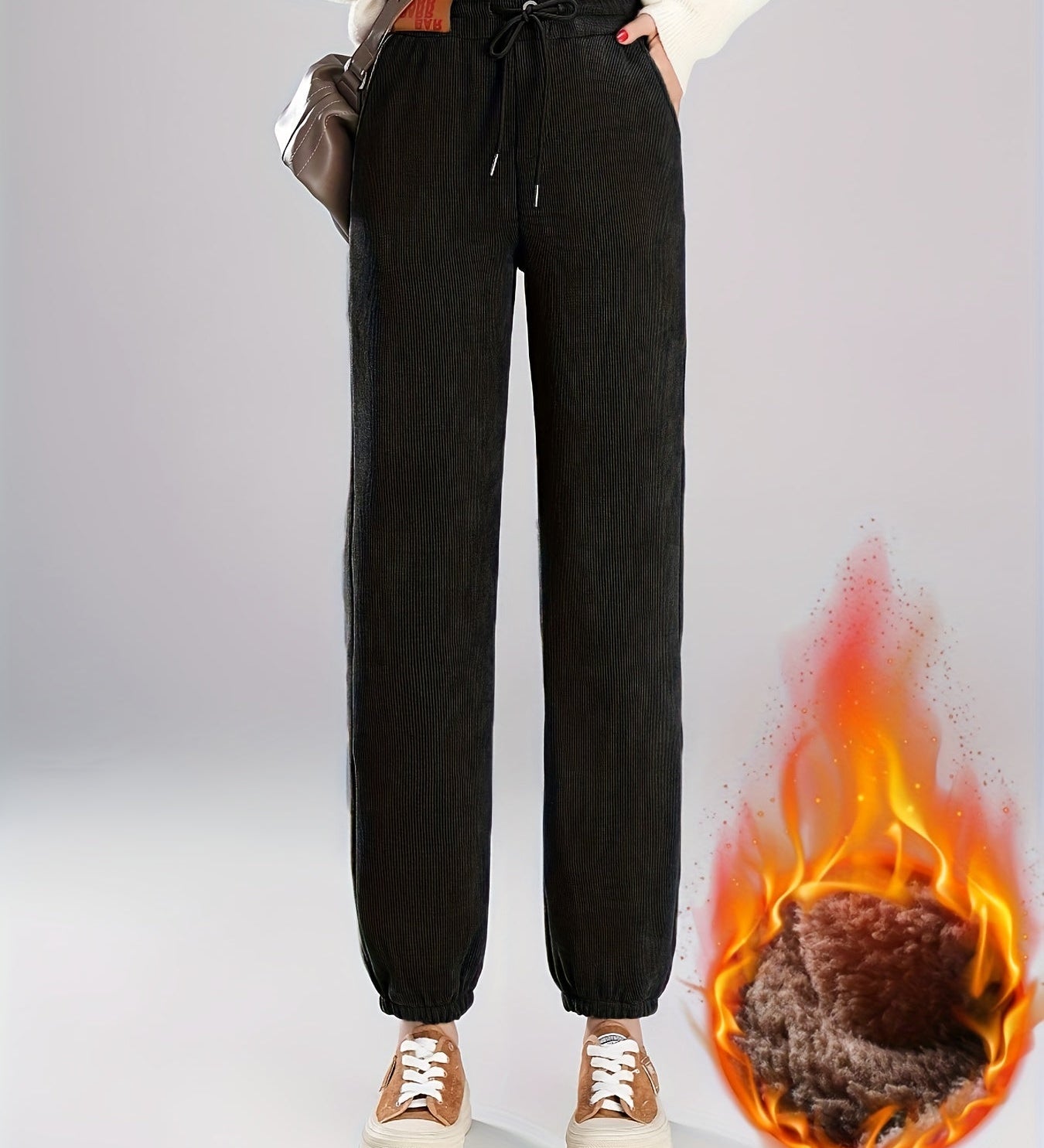 Catriona™ | Fleece-Lined Corduroy Relaxed Jogger Pants